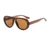 Occhiali Da Sole Vacanza For Uomo E Donna Con Montatura Piccola For La All'aperto Alla(Brown)