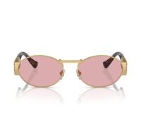 Versace Unisex Versace VE2264 100284 Occhiali da sole Metallo Oro Viola Rotonda Normale