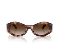 Versace Donna VE4466U 54613B Occhiali da sole Iniettato Tartaruga Marrone Geometrica Normale Sfumato