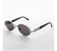 Occhiali Da Sole Vintage Bad Boy Brand Ovali In Argento - Tommy