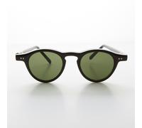 Occhiali Da Sole Vintage Con Ponte A Chiave Nero A Cerchio