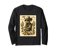 Occhiali da Sole Vintage Cowboy Capra Animale Arte aliena UFO Western Maglia a Manica