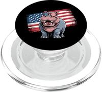 Occhiali da sole vintage ippopotamo bandiera USA PopSockets PopGrip per MagSafe