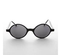 Occhiali Da Sole Vintage Mod Round Nero Con Montatura E Lenti Grigie - Ashton