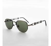 Occhiali Da Sole Vintage Quadrati Steampunk In Bronzo Con Lenti Verdi - Jagger