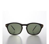 Occhiali Da Sole Vintage Retro Nero Con Montatura A Corno - Bryce