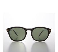 Occhiali Da Sole Vintage Retro Nero Con Montatura A Corno - Bryce