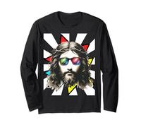 Occhiali da Sole Vintage spirituali Gesù Anni '60 80 Stelle Maglia a Manica