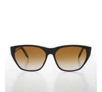 Occhiali Da Sole Vintage Unisex Neri A Rete Con Lenti Marroni Sfuma - Carol