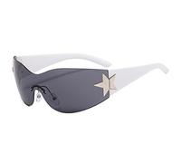 Occhiali da sole Y2K senza bordi - Occhiali da sole da donna Y2K Wrap Around - 2000S Y2K Occhiali da sole UV400 per uomini e donne