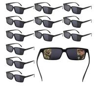 Occhiali da Spia Bambino Occhiali 12 Pezzi Occhiali da Sole con Vista Posteriore per Festa di Compleanno e Agenti Segreti - Alta Qualità, Materiale PC e AC, Colore Nero