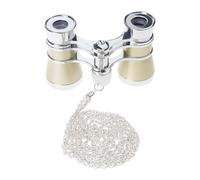 Occhiali da teatro binoculari in metallo vintage con catena, per donne e ragazze, portatile, con catena