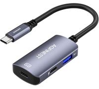 Occhiali da USB C a AR con adattatore di ricarica, da tipo C a monitor e convertitore di ricarica 100 W PD, 4 K a 60 Hz, compatibili con iPhone 15/16 Viture/Rokid/Xreal AR occhiali (USB2.0 + USB C)
