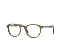Persol Uomo PO3143V 1142 Montature da vista Acetato Verde Trasparente Rotonda Normale