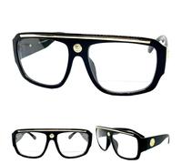 Occhiali Da Vista Retro Hip Hop Rapper Uomo Grande Spessore Nero