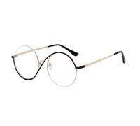 Occhiali di blocco UV, occhiali da blocco UV, occhiali da blocco UV, occhiali a mezza cornice in metallo alla moda, eleganti occhiali circolari per guida, pesca, escursionismo, passeggiate