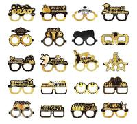 Occhiali di Carta per Laurea,Per Laurea 2025 Occhiali 20 Pezzi - Decorazioni Leggere Per Asilo Scuola Materna Elementare E Superiore In Carta