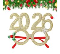 Occhiali di Natale - 2026 Fotobox Accessori di scena | Accessori per feste per occhiali da scena | Per bambini, adolescenti, adulti, ufficio, cena, cantanti di Natale, eventi a tema, parata di Natale