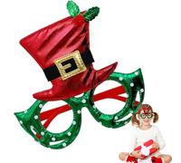 Occhiali Di Natale divertenti,Occhiali Da Travestimento E Per Fotomaton E Decorazione | Photomaton Articolo Di Novità Di Giocattolo Cosplay,Per Regali Di Festa Carnevali Mascherati Ragazzo