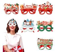 Occhiali di Natale - Occhiali 2025 Occhiali Montatura Occhiali, 6X Santa Alce Occhiali Capodanno Occhiali Costume Occhiali Vacanza, Decorazioni Natalizie