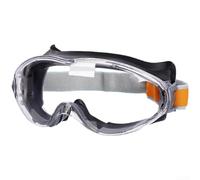 Occhiali di sicurezza completamente chiusi, anti-appannamento, antivento, con ampia visione a 180°, per ciclismo, levigatura, equitazione, lavoro, arancione, grigio, blu (grigio - anti-appannamento)