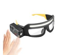 Occhiali di sicurezza con luci | Occhiali da mountain bike | con occhiali di tipo C per equitazione moto saldatura sole polvere avventure all'aperto guida notte passeggiate uomo