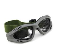 Occhiali di Sicurezza Cs in Rete, Occhiali Tattici di Sicurezza, per Giochi All'Aperto Sport Paintball Equitazione Caccia Ciclismo(Green,Round holes)
