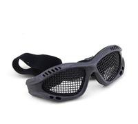 Occhiali di Sicurezza Cs in Rete, Occhiali Tattici di Sicurezza, per Giochi All'Aperto Sport Paintball Equitazione Caccia Ciclismo(Black,Steel mesh)