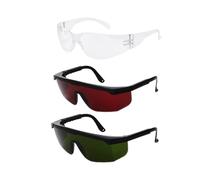 Occhiali Di Sicurezza Laser,3 Pezzi Occhiali Protettivi Laser,Occhiali Protettivi,Protezione UV 400,Antiappannanti e Antigraffio,Ultraleggeri,Occhiali Di Protezione Laser(Rosso+nero+trasparente)