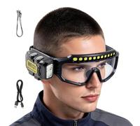 Occhiali Di Sicurezza LED Lampada Lavoro Sicurezza Modalità Regolabili | Sensore Movimento Controllo Touch USB Ricaricabile Luce per Occhiali Meccanico Per Camping Manutenzione Corsa Notturna Trek B