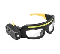 Occhiali di sicurezza - Occhiali da ciclismo e occhiali protettivi con LED ricaricabile integrato, anti appannamento, per saldatura, moto, guida, , sport all'aria aperta