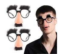 Occhiali Divertenti Con Naso Grande, Occhiali Divertenti Naso Grande Occhiali Naso Baffi Occhiali di Halloween Naso Grande per Decorazione Della Festa in Costume Halloween Versione Adulti 2 Pezzi