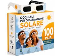 Occhiali Eclisse Solare 12 Agosto 2026 - ISO 12312-2 e CE - Set di 100