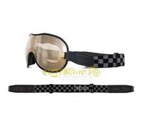 Occhiali ETHEN maschera 112 CAFE RACER lente Brown Elastico a scacchi vintage
