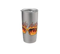 Occhiali Fuoco Bruciante Costume Bicchiere termico in acciaio inox doppia parete