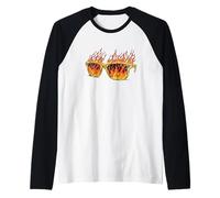 Occhiali Fuoco Bruciante Costume Maglia con Maniche Raglan