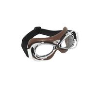 Occhiali goggle moto aviatore maschera pelle vintage custom marroni cafè vespa