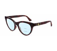 Occhiali Gucci GG0763S Cateye Multi-Focus Blu Luce In Tartaruga Havana Oro 53mm