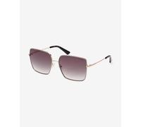 Occhiali Guess Square Metal giallo oro con lenti a specchio viola donna