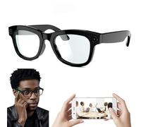 Occhiali intelligenti AI, ChatGPT integrata,fotocamera da 5 MP, traduzione,controllo vocale,WiFi 4.0, Bluetooth 5.3, riprese in HD, compatibilità con le app, ascolta musica e chiama senza sforzo!,A