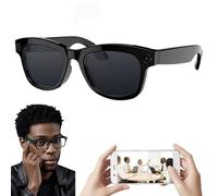 Occhiali intelligenti AI, ChatGPT integrata,fotocamera da 5 MP, traduzione,controllo vocale,WiFi 4.0, Bluetooth 5.3, riprese in HD, compatibilità con le app, ascolta musica e chiama senza sforzo!,B