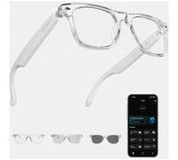 Occhiali intelligenti AI compatibili con uomini e donne, compatibili con Chatgpt: traduzione Bluetooth (164 lingue), lenti che cambiano colore, music