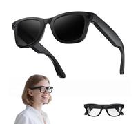 Occhiali intelligenti AI con fotocamera, 800 W HD Bluetooth fotocamera, occhiali da sole con registrazione video 1080p, traduzione in tempo reale, assistente vocale, audio aperto per riunioni di