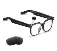 Occhiali intelligenti AI con fotocamera e audio, occhiali da vista HD da 8 MP per uomini e donne, occhiali da sole con registrazione video 1080p, traduzione in tempo reale, assistente vocale, audio