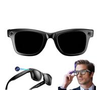 Occhiali intelligenti AI con fotocamera HD,riconoscimento foto AI, fotografia,video,registrazione,chiamate Bluetooth,riproduzione di musica,impermeabili IP65,batteria di grandi dimensioni da 260 mA,B