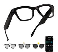 Occhiali intelligenti AI con lenti che cambiano colore, occhiali Bluetooth per uomini e donne, con traduzione, 160+lingue, assistente vocale, traduttore, vetro, per riunioni, viaggi (lenti da
