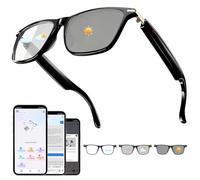 Occhiali intelligenti AI per uomini e donne con chat GPT, occhiali audio Bluetooth con 165 lingue, lenti che cambiano colore, app gratuita, riproduzione musicale e chiamate in vivavoce, occhiali
