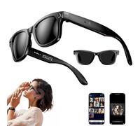 Occhiali Intelligenti Con Intelligenza Artificiale, Occhiali Intelligenti Con Fotocamera, Impermeabili Ip65 | Chiamate Bluetooth | Riproduzione Musicale | Riconoscimento Immagini | Foto | Video,A