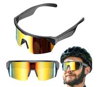 Occhiali intelligenti da sole sportivi per uomo e donna, alla moda, per ciclismo, occhiali Bluetooth, musica, chiamate HD, auricolari 2 in 1, lenti polarizzate UV400, per ciclismo, pesca, corsa,A