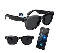 Occhiali intelligenti IA, fotocamera HD da 500 W, controllo vocale, traduzione ChatGPT integrata,Wi-Fi 4.0,Bluetooth 5.3,occhiali da sole intelligenti con riprese in HD, per viaggi,musica e chiamate,B